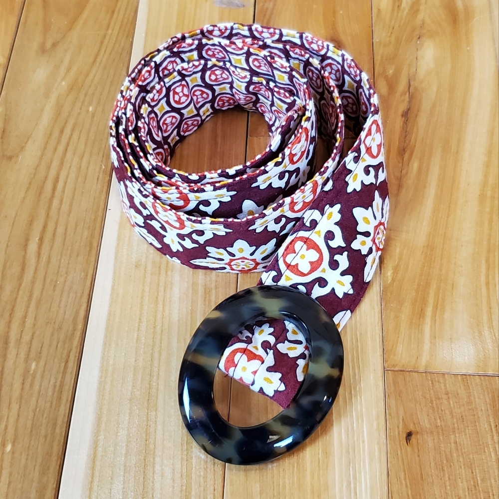 Vera Bradley Medallion Fabric Belt 44.5" Long